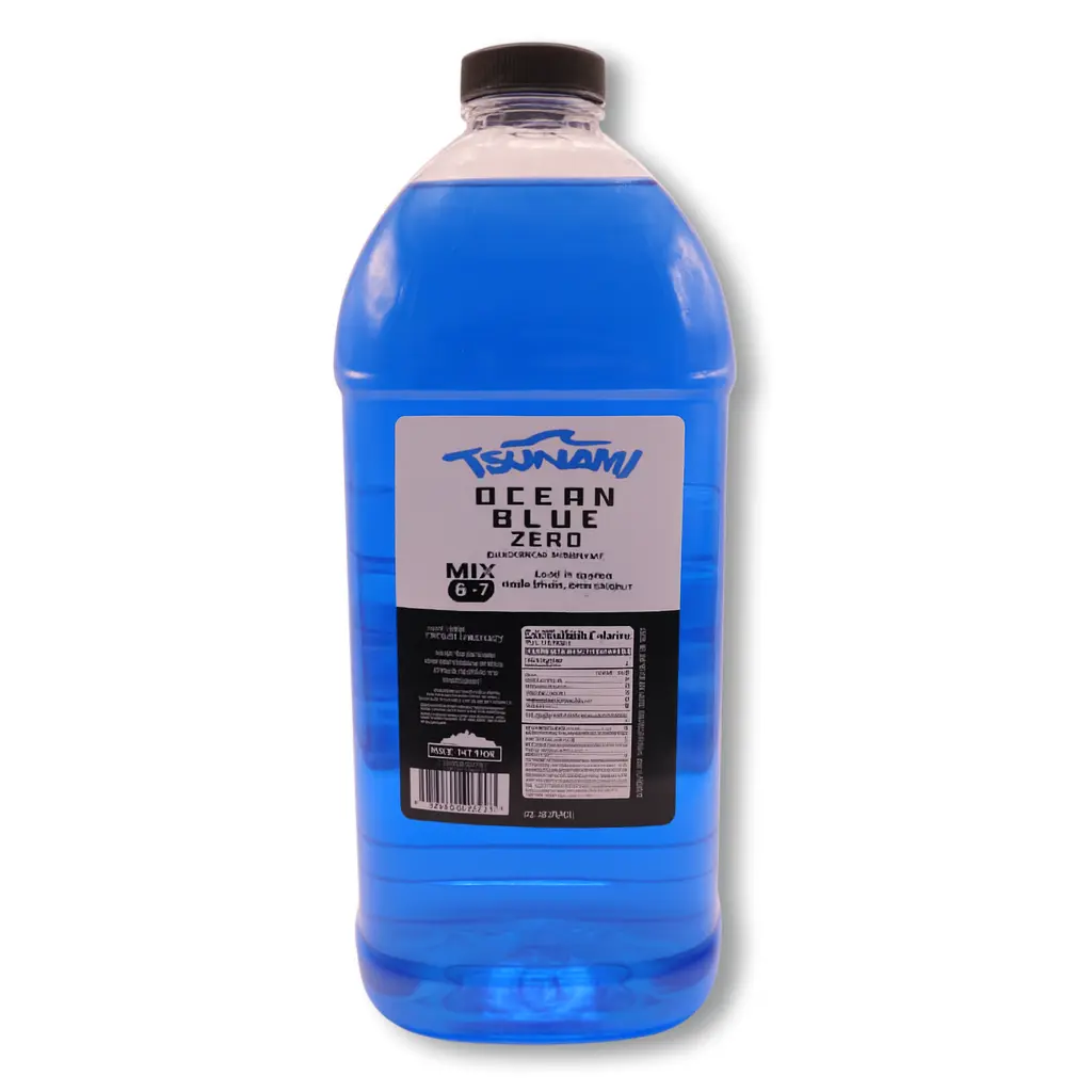 Tsunami Ocean Blue ZERO Energy Drink 64oz Jug Mix-Ready Pumpable Concentrate for On-The-Go Use and Home Refreshment