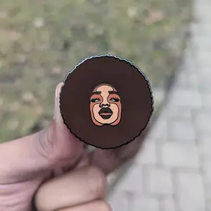 Afro Woman Enamel Pin