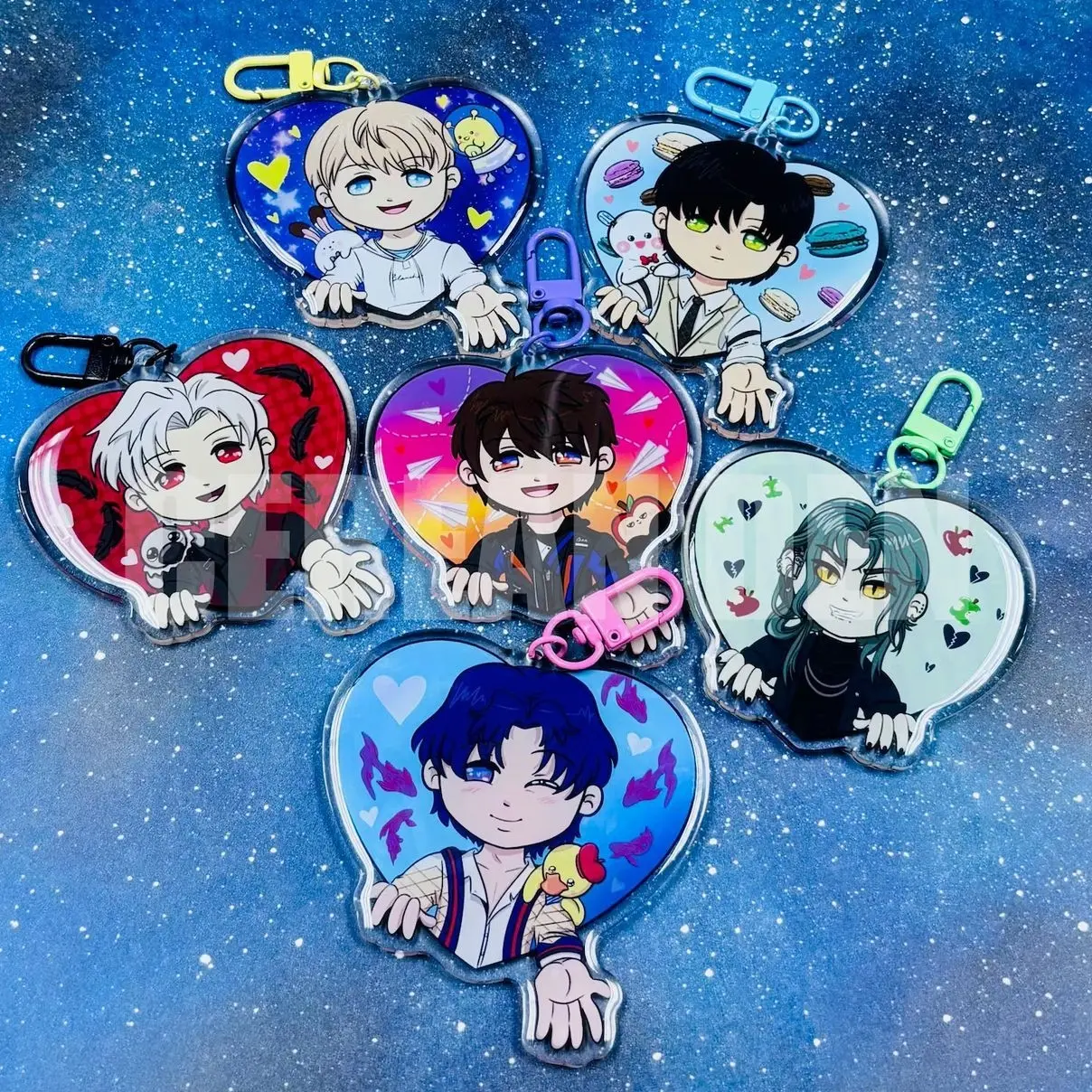 7 ops Love and Deepspace LADS Acrylic Keychains || Front Side Epoxy