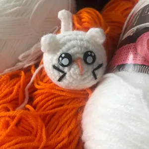 Tiny Cat Amigurumi Doll Handmade Crochet Craft Toy