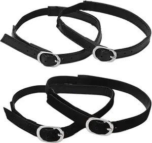 2 Pairs Detachable Ankle Straps Adjustable PU Leather Shoes Belt Band for Women Girls Holding Loose Heels