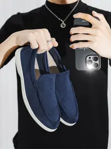 4-Color Niche Slip-On Driving Shoes (39-45 Sizing) - Suede Texture Upper + Lightweight Soft Sole + Lazy Slip-On Design, For Daily Commute & Casual Outfits, Comfortable & Fitted, Easy To Put On & Take Off, Minimalist & Versatile, Textured & Durable