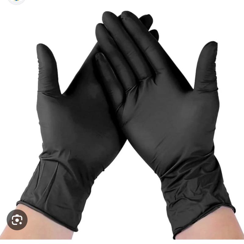 Black 6X Powder Free 6-MIL Nitrile Disposable Gloves box of 100 gloves for Cleaning, mechanic, Black Color, Suitable for Various Cleaning Tasks