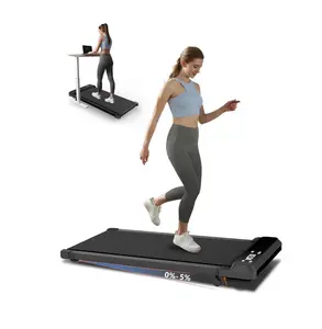 2-in-1 Walking Pad and Jogging Under-Desk Treadmill with Remote Control, Portable LED Display, Black