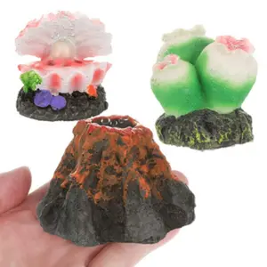 Aquarium Decor Set, Volcanic Bubble Stone, Realistic Coral, Shell, Fish Tank Decoration, Suitable for All Aquariums, No Hose Included