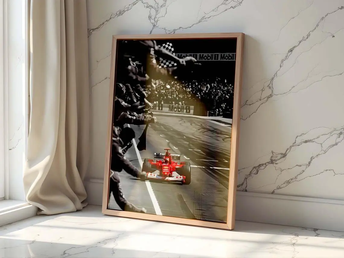 Michael Schumacher Poster, Racing Artwork for Garage and Office Decor Sport Poster, Trendy Wall Art, Motivational Poster, Digital Print, What If Poster Print