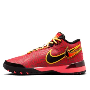 Nike LeBron NXXT Gen I Promise Basketball Shoes HF0712-600 Red Gold High-Performance Mesh Upper Synthetic Overlays Responsive Cushioning