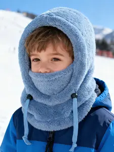 Winter Kids Balaclava Neck Warmer Hat, Soft Fleece Windproof Thermal Full Face Mask, Ideal for 3-10 Years, Outdoor Activities & Daily Use