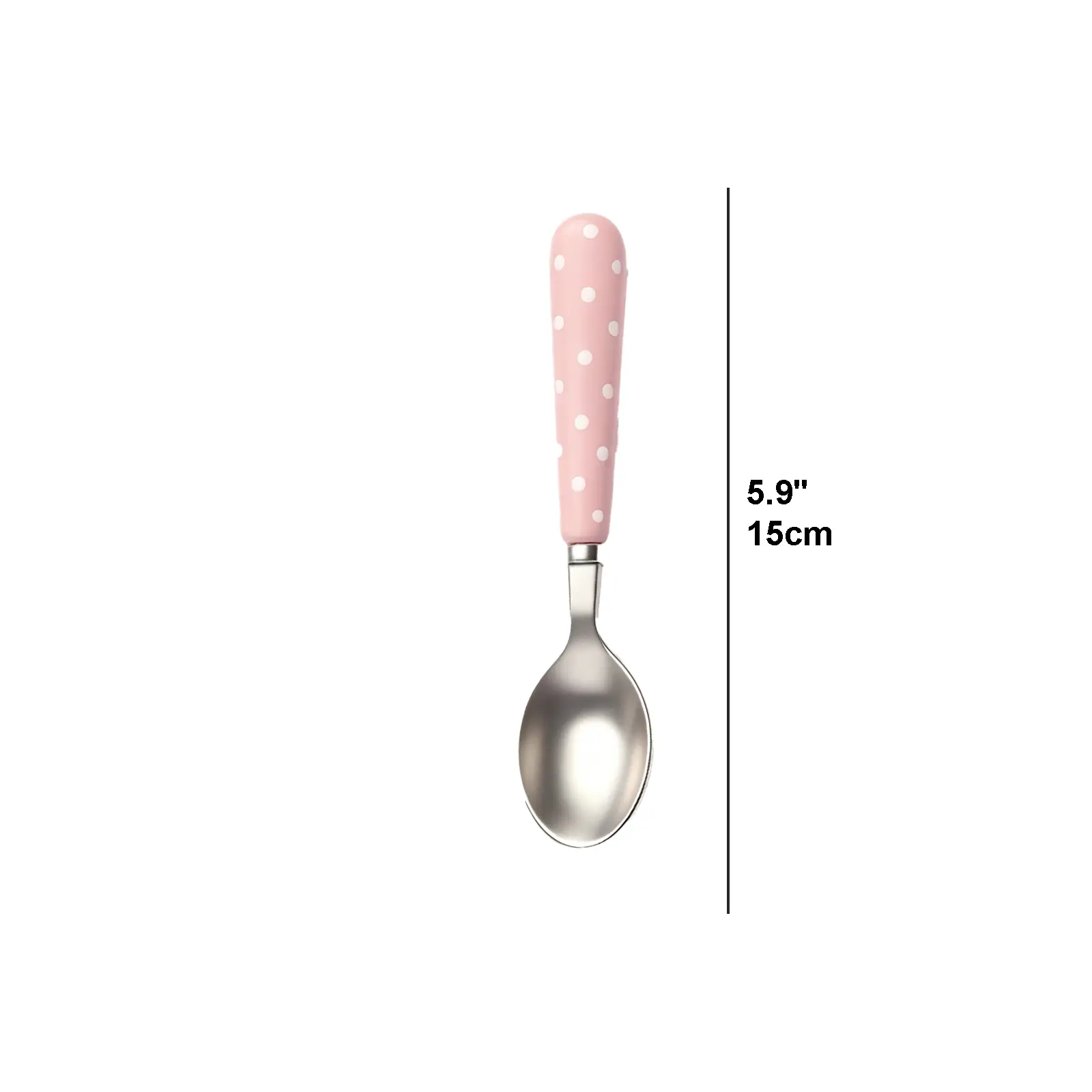 Pink Dot Ceramic Spoon