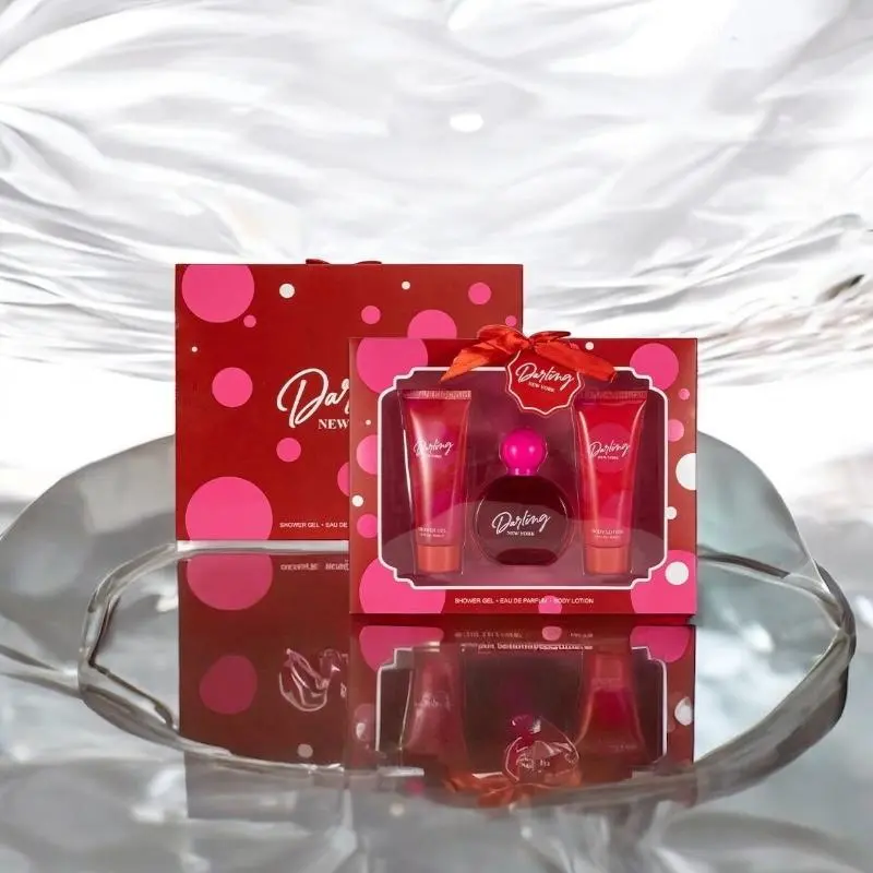 Women's Gift-Ready 3-Piece Multi-Pack Body Care Set, DARLING 1.7fl.oz EDP, 2.8fl.oz Shower Gel, 2.8fl.oz Body Lotion Body Care Sets Body Wash Set