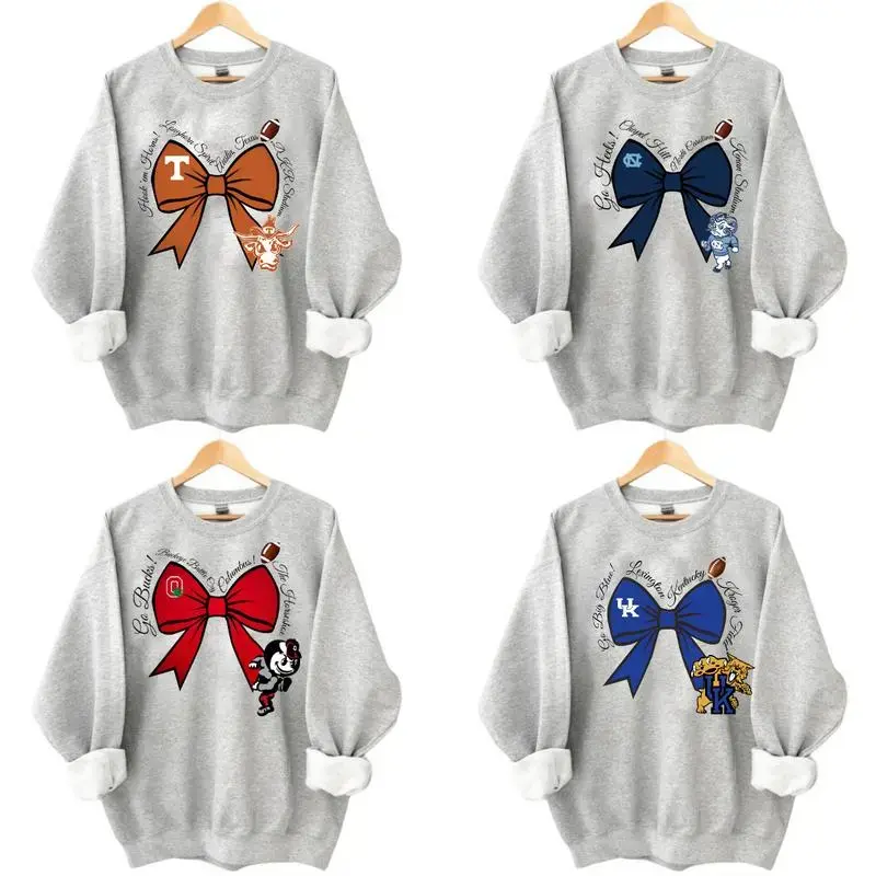 Vintage College Football Bows Inspired Sand Sweatshirt, Shirt for Fan, Pride of The Team, Shirt for Men and Women  Customs T-Shirt, Customize Your College Gift