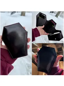 Halloween Coffin Shape Wallet Vampire Wallet, Goth Wallet, Spooky Design Accessory, Perfect Gift for Halloween Parties, Unique Costume Accessory