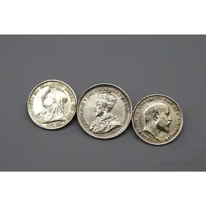 Antique Coins Silver Brooch Pin