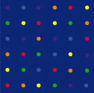 On The Spot Seating Classroom Rug, 12' x 12' Square, Multi on Blue By KidCarpet