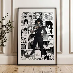 My Hero Academia Shota Aizawa, Eraser Head Manga Panels Poster: Anime Print, Anime Poster Unframed