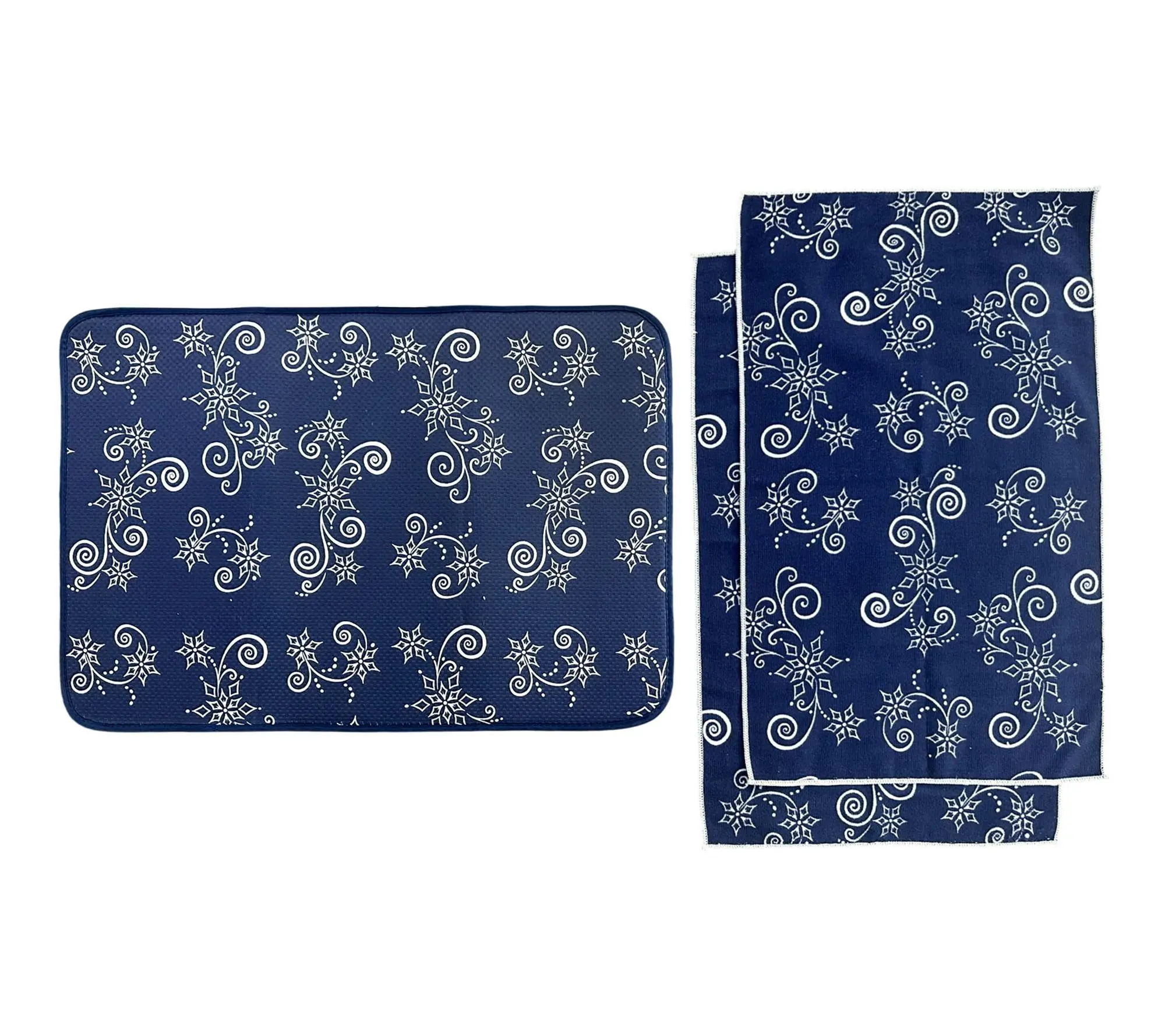 Temp-tations XL Drying Mat and 2-pc Microfiber Towel Set