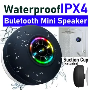 Mini Bluetooth Shower Speaker Waterproof Cute Portable Wireless Water-Resistant Speaker Suction Cup,Handsfree Speakerphone with Built-in Mic for Bathroom Kitchen Kids Gifts