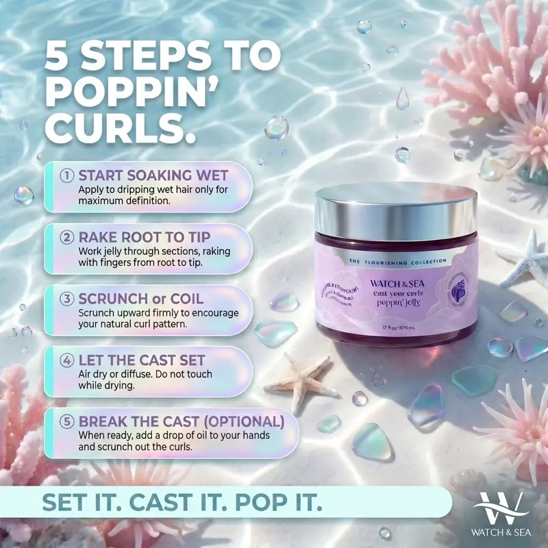 “CAST YOUR CURLS” Poppin’ Jelly Haircare Gel Defining Styling Cream Hairproduct Clump Proof “CAST YOUR CURLS” Poppin’ Jelly Haircare Gel Defining Styling Cream Hairproduct Clump Proof