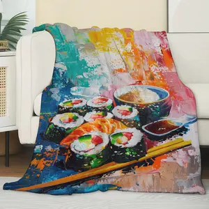 food Sushi BlanKet Gifts for Women  Lightweight Warm Soft BlanKet for Bed Sofa Office 60 x 50BLANKET