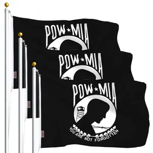 POW MIA Flag 3x5 Ft 3-Pack Printed Polyester By G128