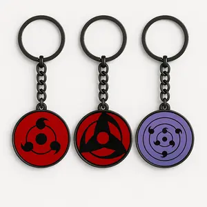 Ninja Keychain Bundle - Mangekyou Bundle Pack Keychains - Metal Coated Anime Accessories