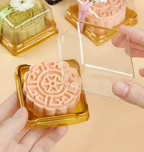 50pcs Cajas de Pastelería Premium con Tapas Transparentes - Ideales para Tortas, Chocolates y Pasteles - Perfectas para Recuerdos de Cumpleaños y Bodas, Esenciales de Repostería para la Cocina