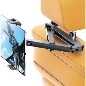 for iPad Holder for  Backseat, Triangular Retractable Arm Headrest Tablet Holder Deeper Clamp Tablet  Mount  Seat   Accessories for 4.7"-11" iPad Pro, Air, Mini, Galaxy Tab