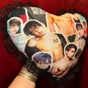 Colby Brock heart shaped pillow