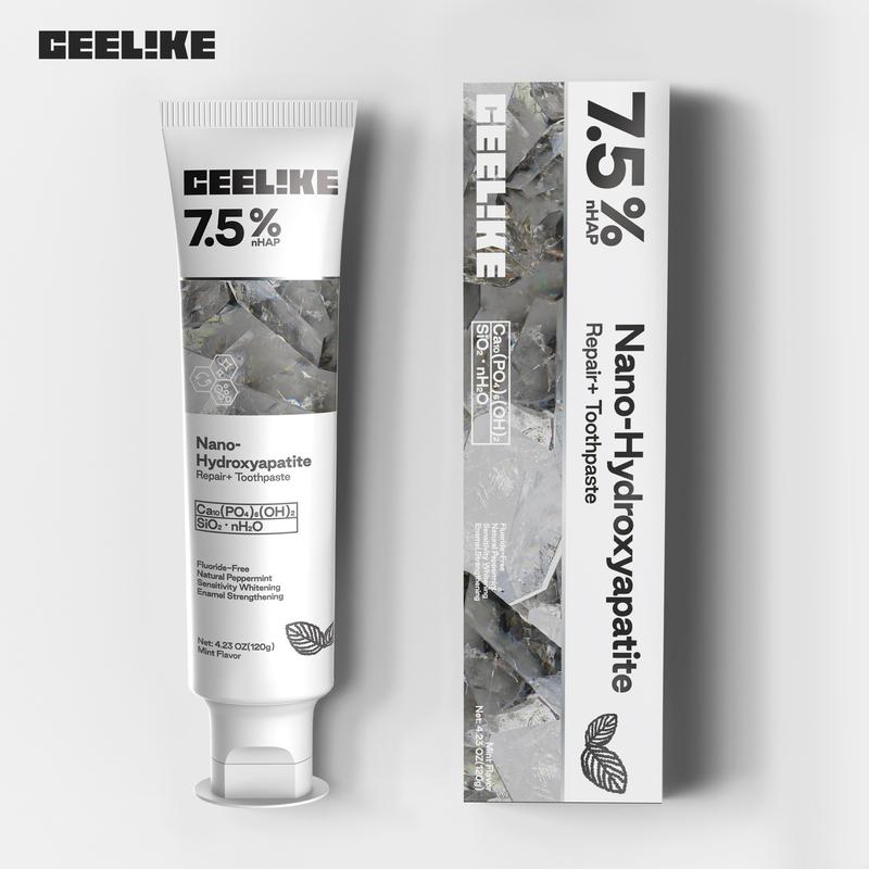 【CEELIKE】Fluoride-Free Nano Hydroxyapatite Toothpaste | Advanced Enamel Repair & Long-Lasting Fresh Breath | Mild Mint | 4.23 oz