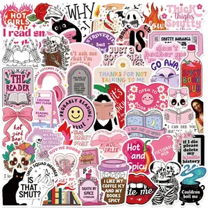Cartoon Smut Themed Sticker, 50pcs/set Funny Creative Decorative Sticker, DIY Decals for Water Bottle, Laptop, Phone Case, Journal Making, Ornaments