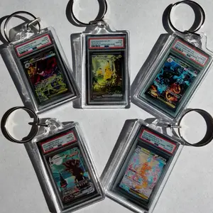 Custom PSA-style Mini Slab Keychains