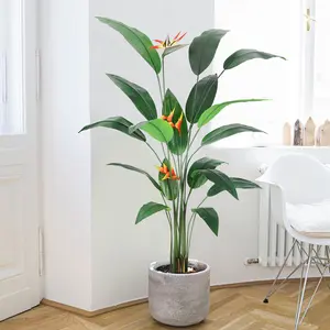 6FT/7FT Artificial Tree Bird of Paradise Artificial Plant Faux Plant Palm Tree Artificial Bird of Paradise Plant for Home Decor Indoor Outdoor