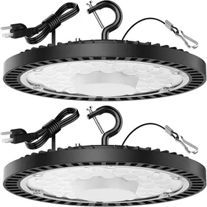 24000LM UFO LED High Bay Lights, 200W LED Shop Lights, 600W MH/HPS Equivalent Warehouse Lighting 5000K, Waterproof Industrial Commercial Lighting Fixtures for Workshop Barn Garage