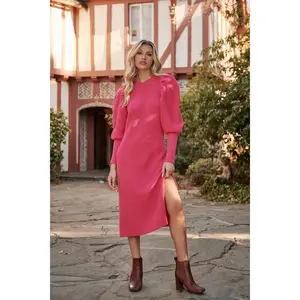 Lafayette Mutton Sleeve Knit Sweater Dress