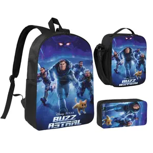 Lightyear Three piece backpack set young backpack combination backpack lunch bag pencil case