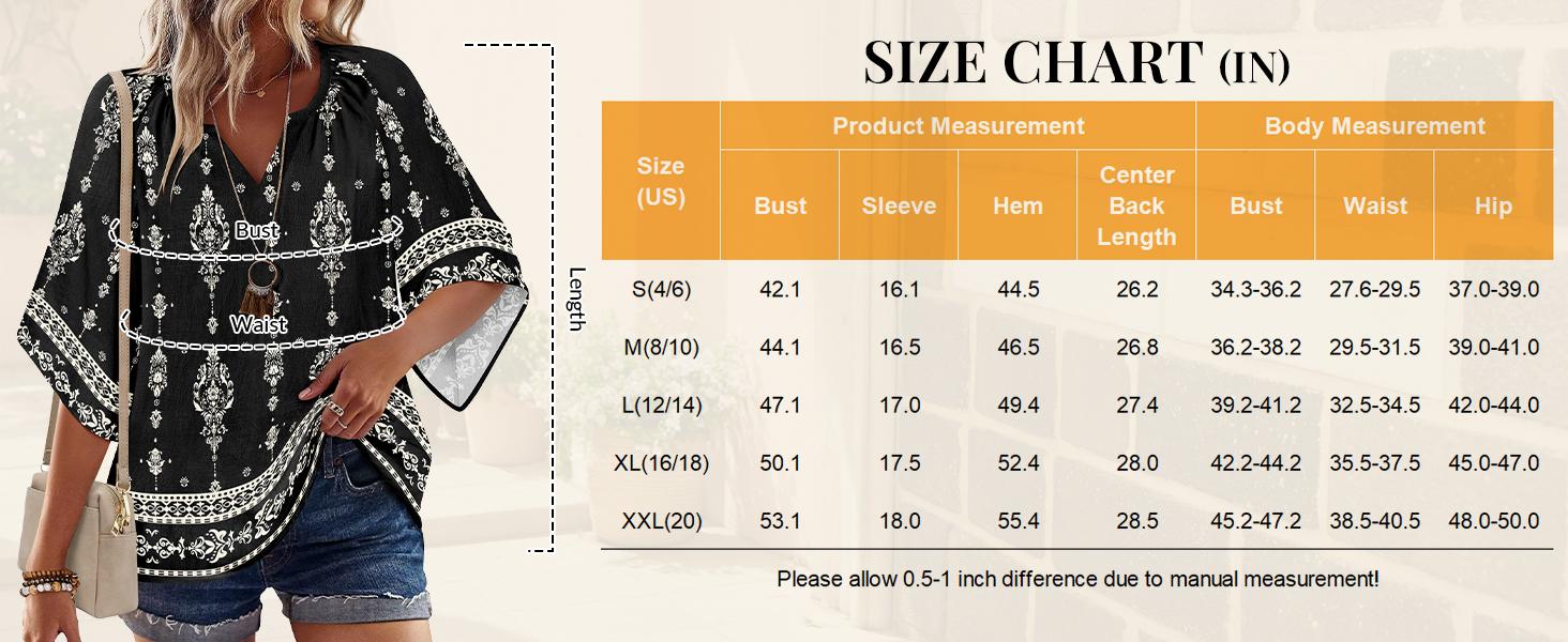 Womens Tops 3/4 Sleeve V Neck Bohemian Blouses Casual Loose Fit Tunic Boho Shirts Floral Printed Clothes Comfortable & Flowy Fit 2026 spring Womens Tops 3/4 Sleeve V Neck Bohemian Blouses Casual Loose Fit Tunic Boho Shirts Floral Printed Clothes Comfortable & Flowy Fit 2026 spring