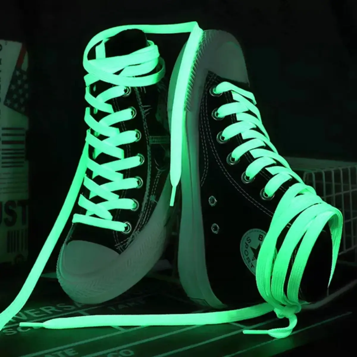 6 Pair Luminous Shoelaces, Nylon Glow In The Dark Shoe Laces Light Up Shoelaces Leisure Sports Shoes Laces for Kids Sneakers for Kids Adults Fits All Size (6 Colors)