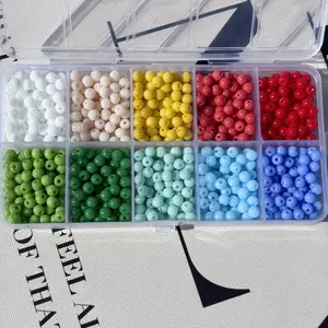 Bohemian Style Seed Beads Box, 10 Colors, 4mm 6/0 Real Color Rice Beads for DIY Jewelry Making, Gift for Mom Friend Christmas New Year, Vibrant Designs, Boho Stackable Bead