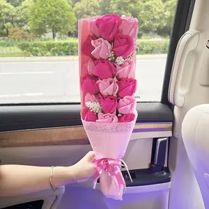 Artificial Rose Flower Gift Box, 18 Roses Soap Flower Gift Box, Romantic Eternal Rose Gift for Anniversaries, Weddings, Birthday Party Favors