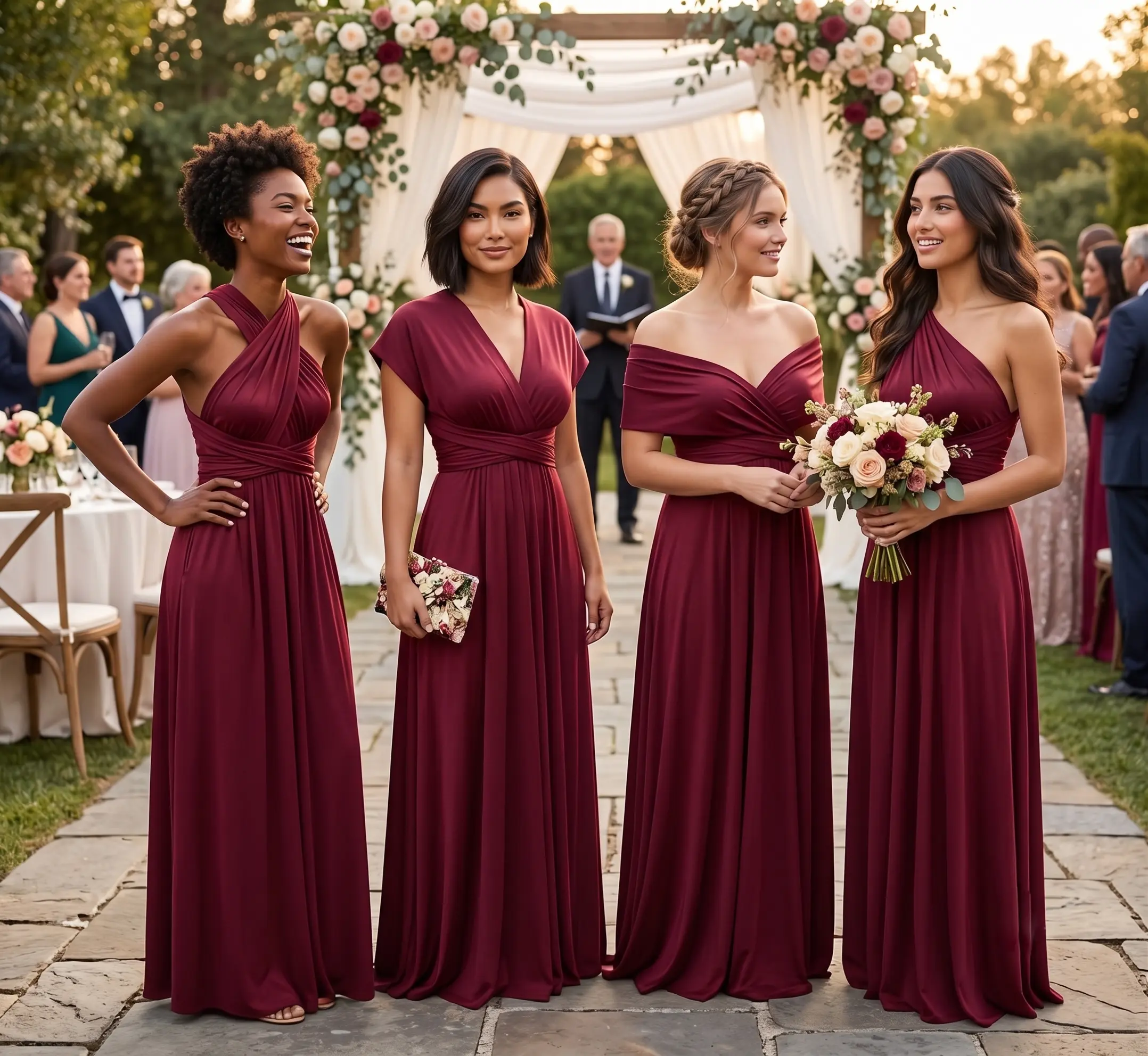 Women's Multiway Convertible Maxi Dress – Infinity Long Sleeveless Bridesmaid Dress for Wedding Guest, Formal Evening Gown, Casual Party & Maternity (Fits All Body Types)
