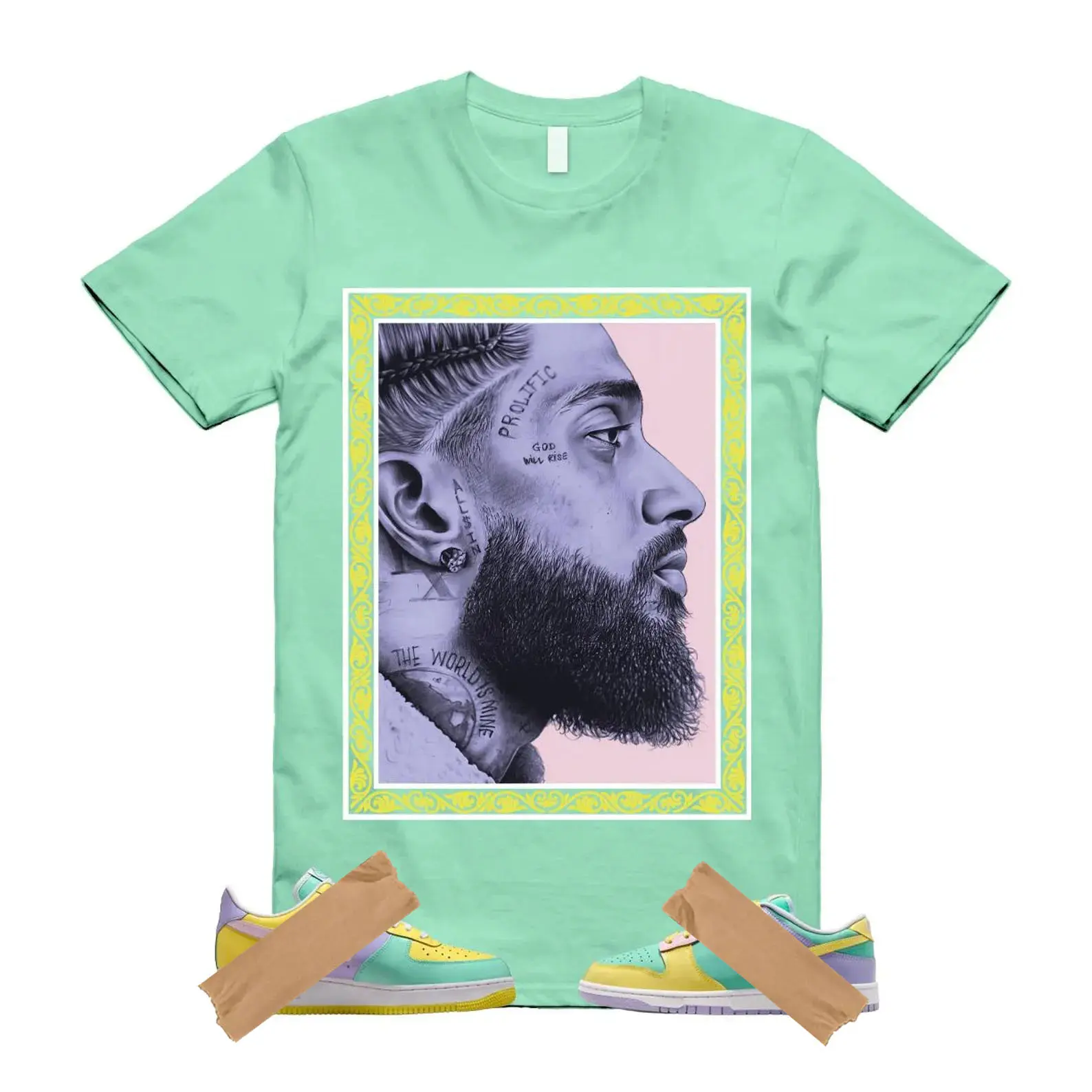 Force 1 Easter Yellow Pulse Matching Shirt, NIP Graphic Tee, Rap HipHop Unisex T-Shirt, Gift For Women and Men, Best Gift