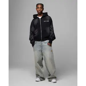 Loiter Atmosphere Full Zip Hoodie Vintage Black