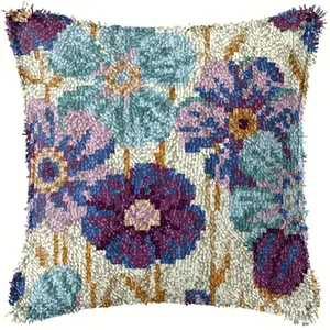 latch hook kits for adults Latch Cushion pcs,Valentine's Day giftBirthday gift,Pre-print pattern needle art set DIY pillowcase, for or Beginners Adults to Knott, DIY Latch Hook pcs, 43cm x 43 cm/17inx17in