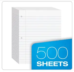 Oxford Filler Paper, 8 x 10-1/2 Inch Wide Ruled Paper, 3 Hole Punch, Loose Leaf Notebook Paper for 3 Ring Binders, 500 sheets (62330), white-Back to school