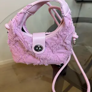 Pink ruffled mini bag woman handbag