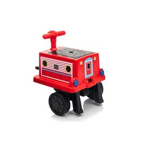 2 Seater Ride On Train Trackless, 12V Kids Ride On Toy with Height Adjustable Seat, Storage Space, Music, 2 Speeds, Electric Car for Toddlers 3+ Carriage Not Included