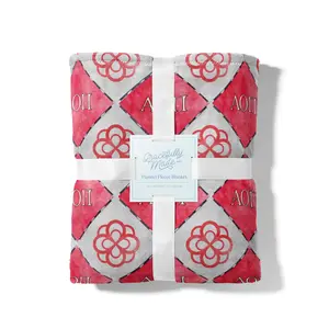 Alpha Omicron Pi Flannel Fleece Blanket