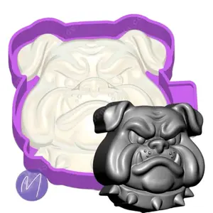 3D Effect Bulldog Freshie Mold