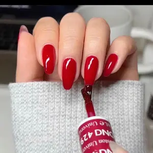 DND 429 Boston University Red Gel and Lacquer Duo nail care nail art