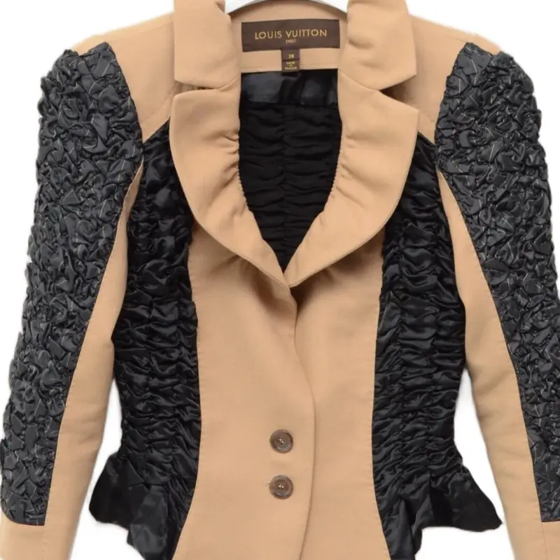 Pre-owned Louis Vuitton Beige Wool Smock Jacket